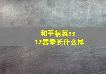 和平精英ss 12赛季长什么样